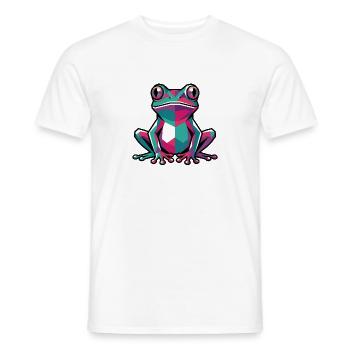 Grenouille géométrique colorée - T-shirt homme - blanc - Devant - AI Model Male 178 dark (178cm)