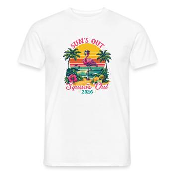 Suns Out Squads Out 2026 Spring Break Cruise Fun - Men's T-Shirt - white - Front - AI Model Male 178 dark (178cm)