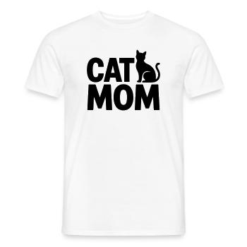 Maman Chat : Maman Chat - T-shirt homme - blanc - Devant - AI Model Male 178 dark (178cm)