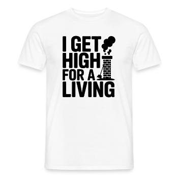 Kaminkehrer lustiger Spruch - Männer T-Shirt - Weiß - Vorne - AI Model Male 178 dark (178cm)