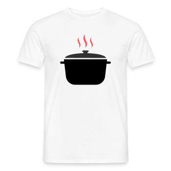 Cooking Pot Steam Cooking - Men's T-Shirt - white - Front - AI Model Male 178 dark (178cm)