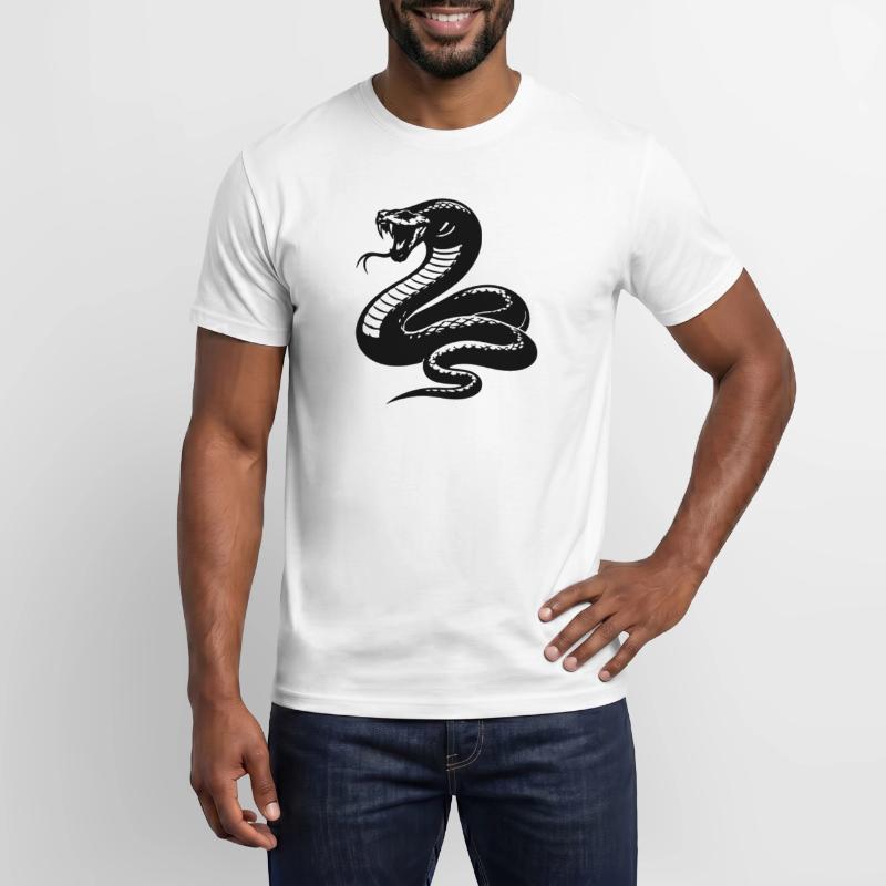 Silhouette du python serpent T-shirt homme