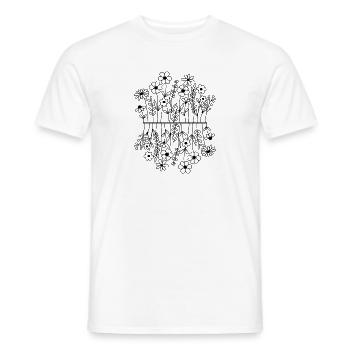 Blumen - Männer T-Shirt - Weiß - Vorne - AI Model Male 178 dark (178cm)