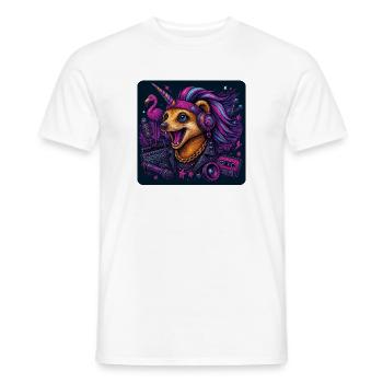 Fête des suricates licornes - T-shirt homme - blanc - Devant - AI Model Male 178 dark (178cm)