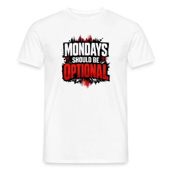 Monday should be optional Vintage - Men's T-Shirt - white - Front - AI Model Male 178 dark (178cm)