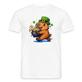 Niedliches Wasserschwein St. Patricks Day Gold - Männer T-Shirt - Weiß - Vorne - AI Model Male 178 dark (178cm)