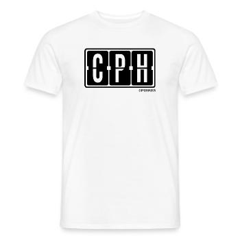 Copenhagen CPH, Souvenir du Sweat à capuche de la ville de Copenhaven - T-shirt homme - blanc - Devant - AI Model Male 178 dark (178cm)