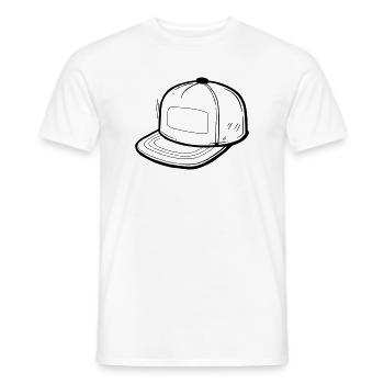 Illustration de l’icône de la ligne de la casquette de baseball - T-shirt homme - blanc - Devant - AI Model Male 178 dark (178cm)
