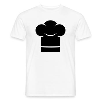 Chef's Hat Chef Hat Silhouette - Men's T-Shirt - white - Front - AI Model Male 178 dark (178cm)