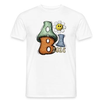 Abitur 2026 Blume Doodle Abi Schrift - Männer T-Shirt - Weiß - Vorne - AI Model Male 178 dark (178cm)