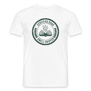 Fan certifié de parfums de livres | Lire - T-shirt homme - blanc - Devant - AI Model Male 178 dark (178cm)