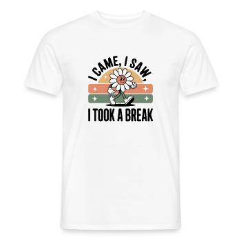 I came, saw and took a break | Self Care - Men's T-Shirt - white - Front - AI Model Male 178 dark (178cm)