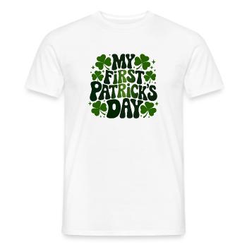 Ma première Saint-Patrick - T-shirt homme - blanc - Devant - AI Model Male 178 dark (178cm)