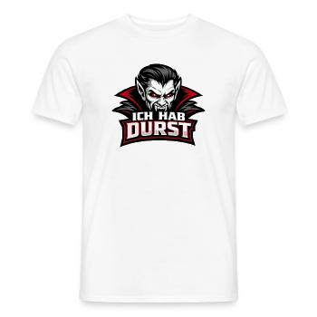 Ich Hab Durst - Dark Humor Vampir Motiv - Männer T-Shirt - Weiß - Vorne - AI Model Male 178 dark (178cm)