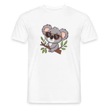 Koala chic glasses on temple - Men's T-Shirt - white - Front - AI Model Male 178 dark (178cm)