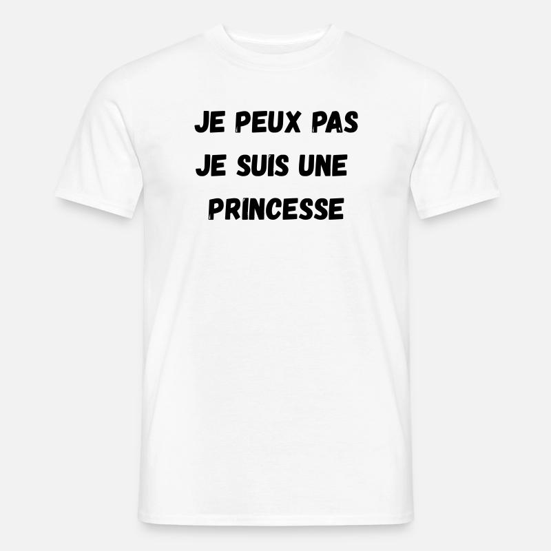Ich kann nicht, ich bin eine PRINZESSIN - Männer T-Shirt - Weiß
