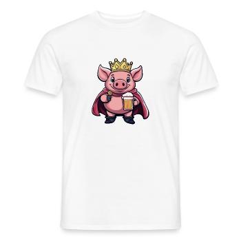 Pork Beer King - Men's T-Shirt - white - Front - AI Model Male 178 dark (178cm)