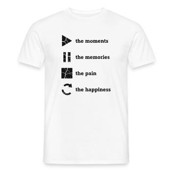 Pleine conscience, moments, souvenirs, bonheur - T-shirt homme - blanc - Devant - AI Model Male 178 dark (178cm)