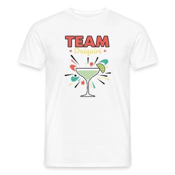 Équipe de cocktails de soirée de jeune fille Daiquiri - T-shirt homme - blanc - Devant - AI Model Male 178 dark (178cm)