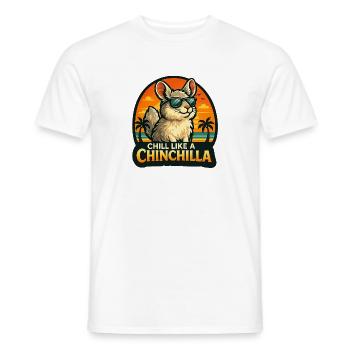 Chill wie ein Chinchilla - Männer T-Shirt - Weiß - Vorne - AI Model Male 178 dark (178cm)
