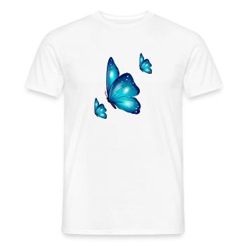Butterfly trio - Men's T-Shirt - white - Front - AI Model Male 178 dark (178cm)
