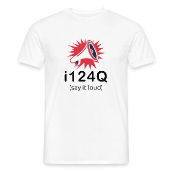 i124Q – Déclaration Audacieuse Édition Sombre - T-shirt homme - blanc - Devant - AI Model Male 178 dark (178cm)