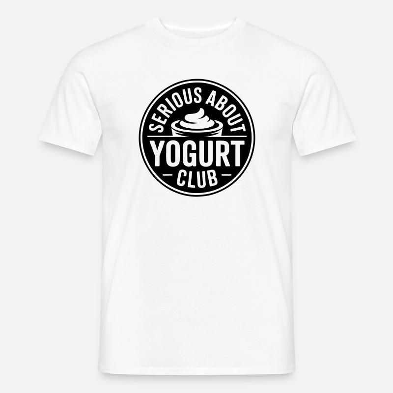 Yoghurtälskare Roligt Uttryck - T-shirt herr - vit