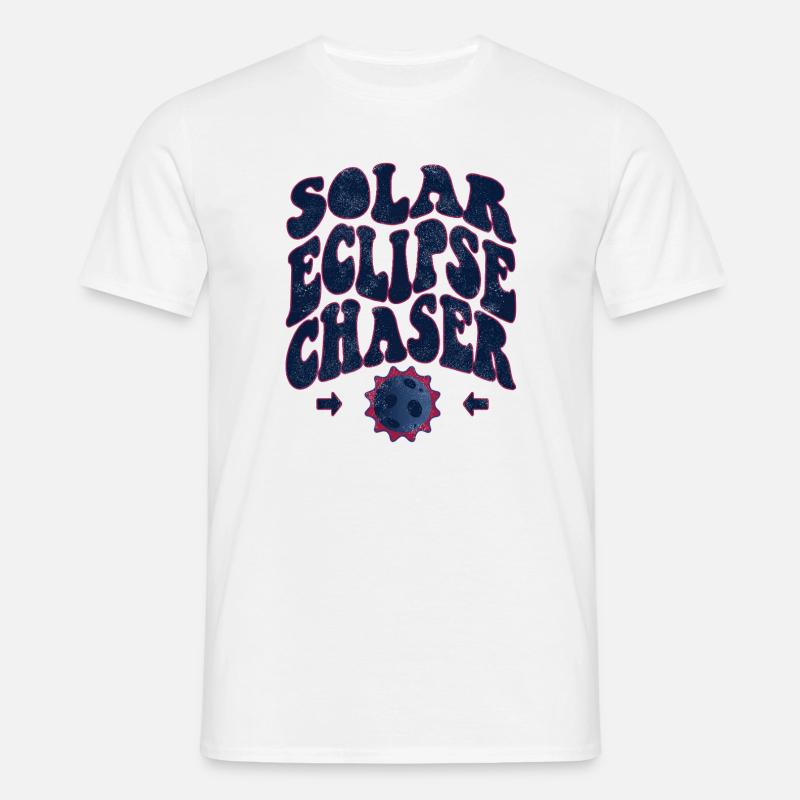 Solar eclipse chaser - Men's T-Shirt - white