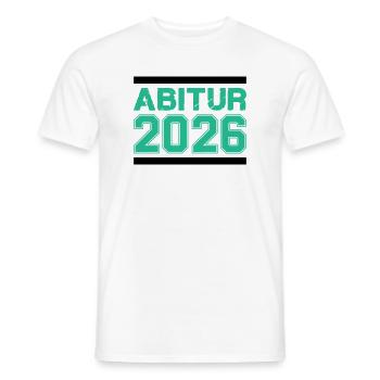 Abitur 2026 Graduation – Rough Finish - Men's T-Shirt - white - Front - AI Model Male 178 dark (178cm)