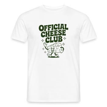 Official Cheese Club | Cheese love - Men's T-Shirt - white - Front - AI Model Male 178 dark (178cm)
