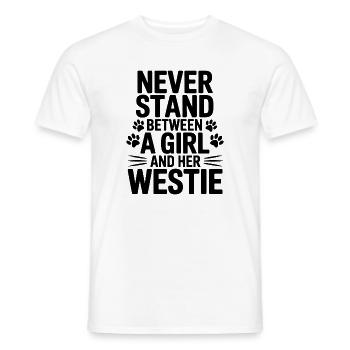 West Highland White Terrier Spruch Westie Geschenk - Männer T-Shirt - Weiß - Vorne - AI Model Male 178 dark (178cm)