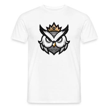Couronne de tête de hibou - T-shirt homme - blanc - Devant - AI Model Male 178 dark (178cm)