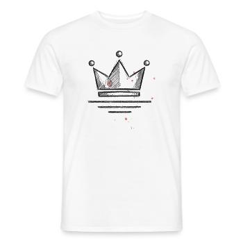Black Crown Street Art Design Urban Spray - Men's T-Shirt - white - Front - AI Model Male 178 dark (178cm)