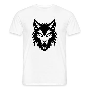 Wolf - Männer T-Shirt - Weiß - Vorne - AI Model Male 178 dark (178cm)