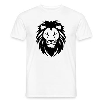 lion - Men's T-Shirt - white - Front - AI Model Male 178 dark (178cm)