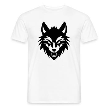 Wolf - Männer T-Shirt - Weiß - Vorne - AI Model Male 178 dark (178cm)
