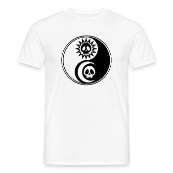 Sonne und Mond Yin und Yang - Männer T-Shirt - Weiß - Vorne - AI Model Male 178 dark (178cm)