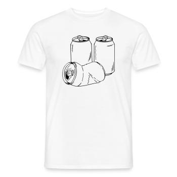 La canette comme motif pour les dictons et les amateurs de bière - T-shirt homme - blanc - Devant - AI Model Male 178 dark (178cm)