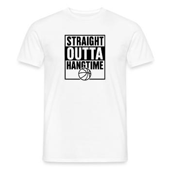 Straight Outta Hangtime Basketball Sport  - Männer T-Shirt - Weiß - Vorne - AI Model Male 178 dark (178cm)