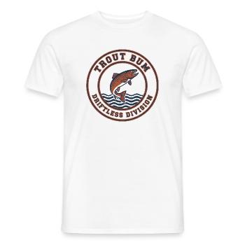 Trout Bum Driftless Division - Männer T-Shirt - Weiß - Vorne - AI Model Male 178 dark (178cm)