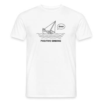 Positive Sinking - Men's T-Shirt - white - Front - AI Model Male 178 dark (178cm)