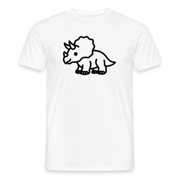 triceratops - T-shirt homme - blanc - Devant - AI Model Male 178 dark (178cm)