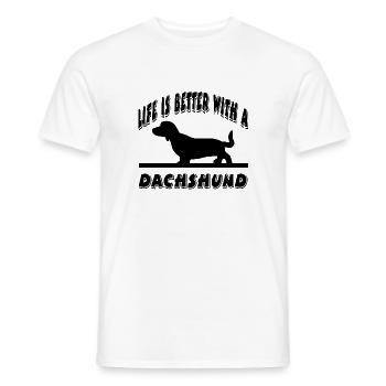 Dackel - Männer T-Shirt - Weiß - Vorne - AI Model Male 178 dark (178cm)