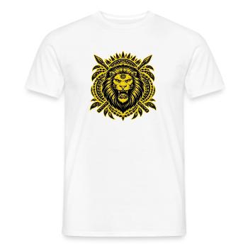 Lion Totem – Sacred Animal of Strength and Soverei - Men's T-Shirt - white - Front - AI Model Male 178 dark (178cm)