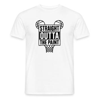 Straight Outta The Paint Basketball Sport - Men's T-Shirt - white - Front - AI Model Male 178 dark (178cm)