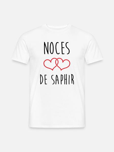 Sapphire Wedding 16 Years of Marriage - Men's T-Shirt - white