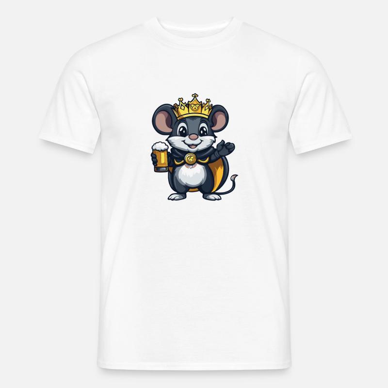 Re della Birra del Topo - T-shirt uomo - bianco