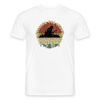 45e anniversaire Faire vibrer la foule GIT 03/1981 - T-shirt homme - blanc - Devant - AI Model Male 178 dark (178cm)