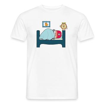 Schlafenszeit-Ente-Schläfige Zeichentrickszene - Männer T-Shirt - Weiß - Vorne - AI Model Male 178 dark (178cm)