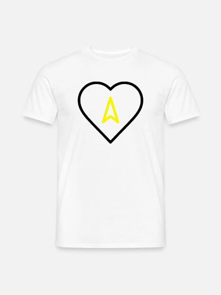 Heart with arrow direction - Men's T-Shirt - white